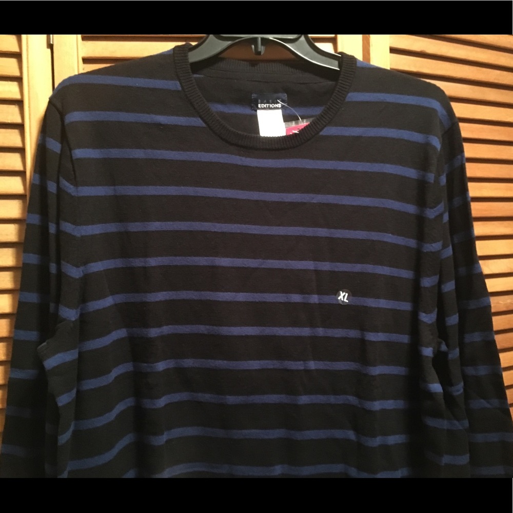 Basic Edition Navy & Light Blue Sweater - Picture 2 of 7